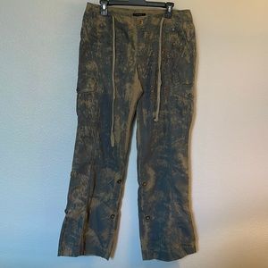 Express brand, style cami pants, size 10 with bling on left thigh.